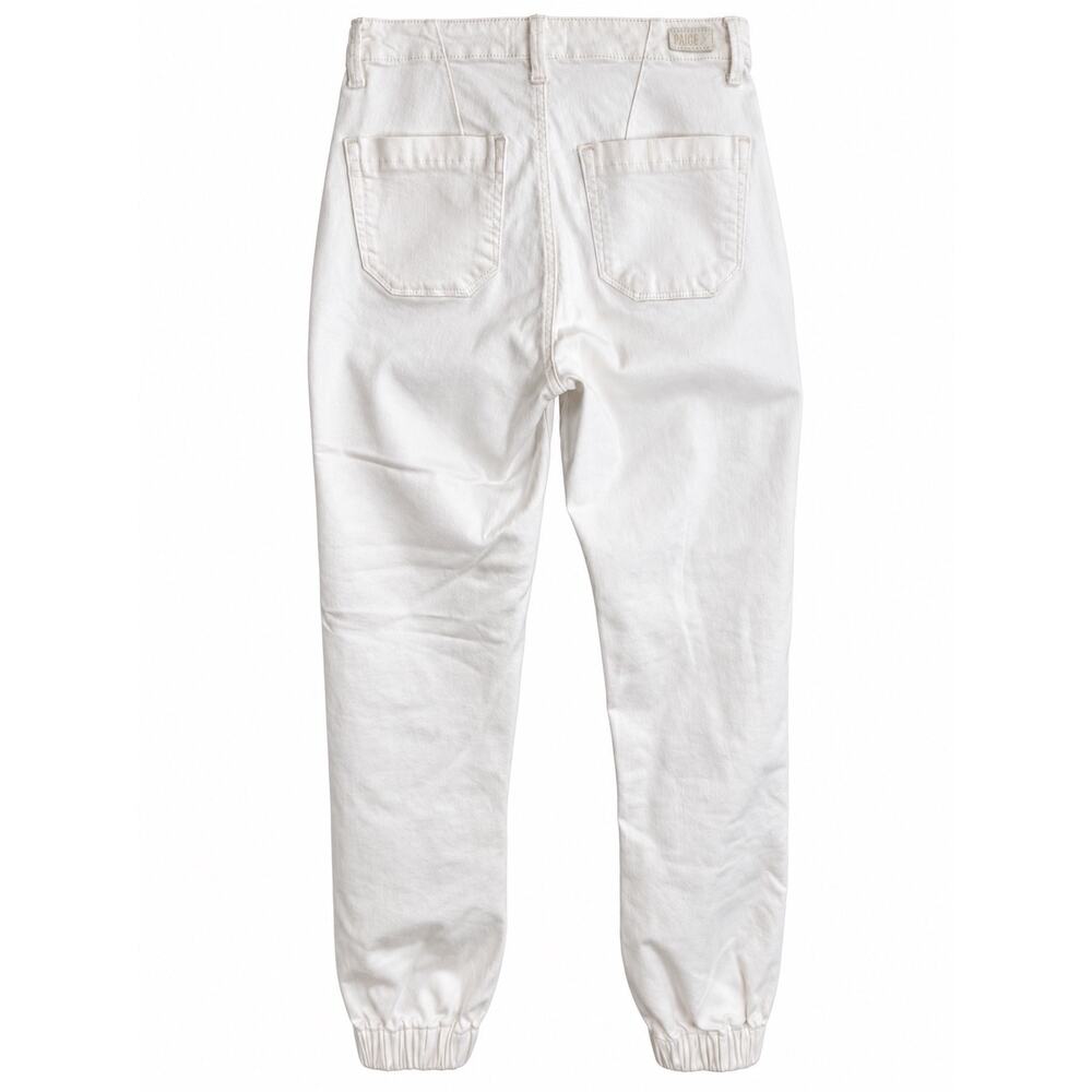 PAIGE High Rise Mayslie Jogger Jeans Crisp White Utility Pants 25 - Picture 3 of 11